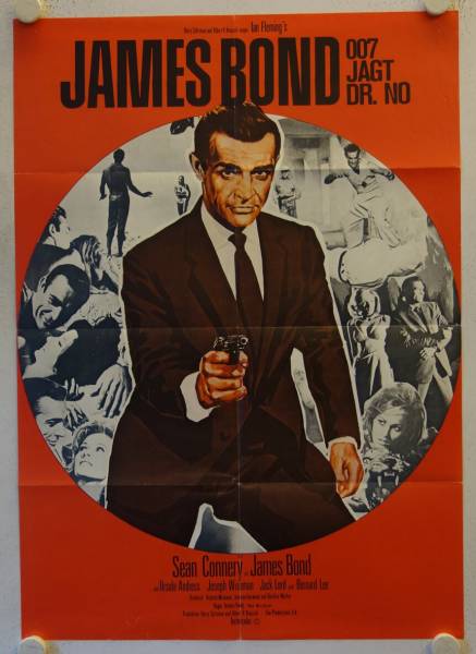 James Bond 007 jagt Dr. No originales deutsches Filmplakat (R70s)